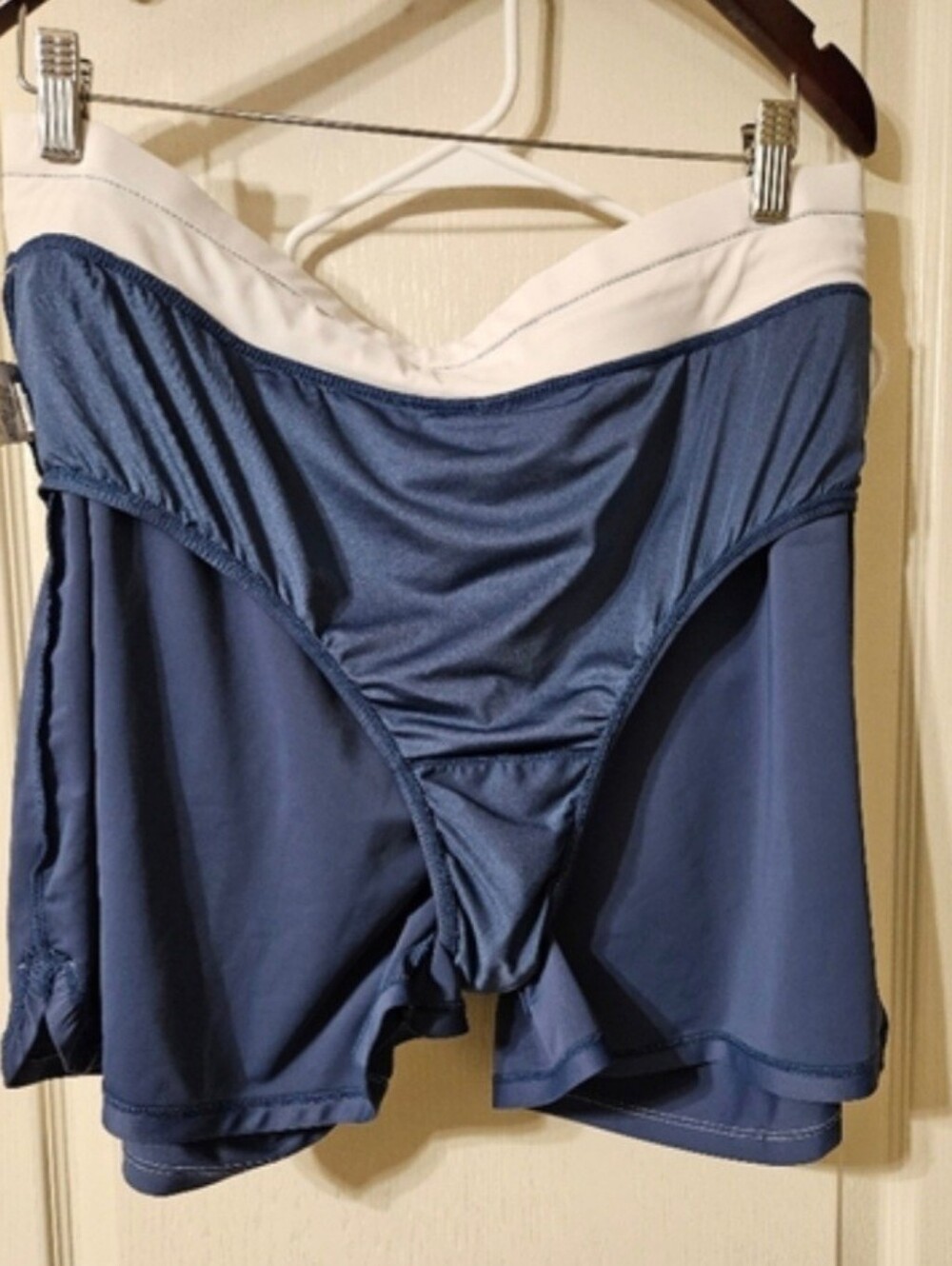 Free Country Drawstring Women's Swim Shorts Blue Plus Size 1X 16W/18W NEW - Picture 5 of 6
